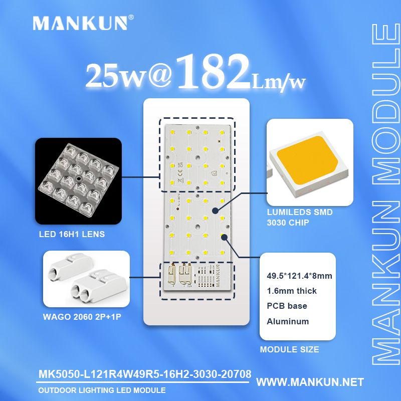 PCB Aluminum with LUMILEDS 3030 32LED module DC48V 25W for Street Lighting 20708