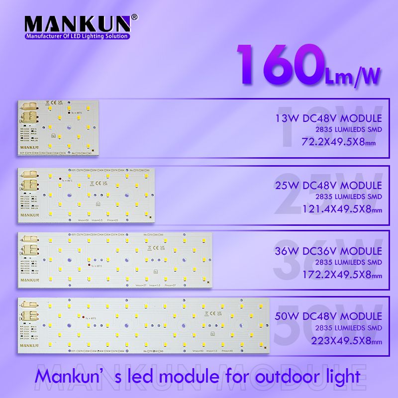 12W LED Module 2835 49.5x72.2 mm MCPCB for Outdoor Lighting Systems 20982