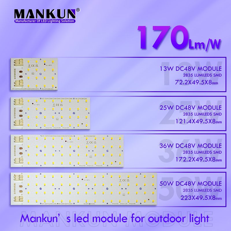 121.4x49.5mm pcb with SMD 2835 32LEDs 170LM/W for Outdoor Lighting modules 20805