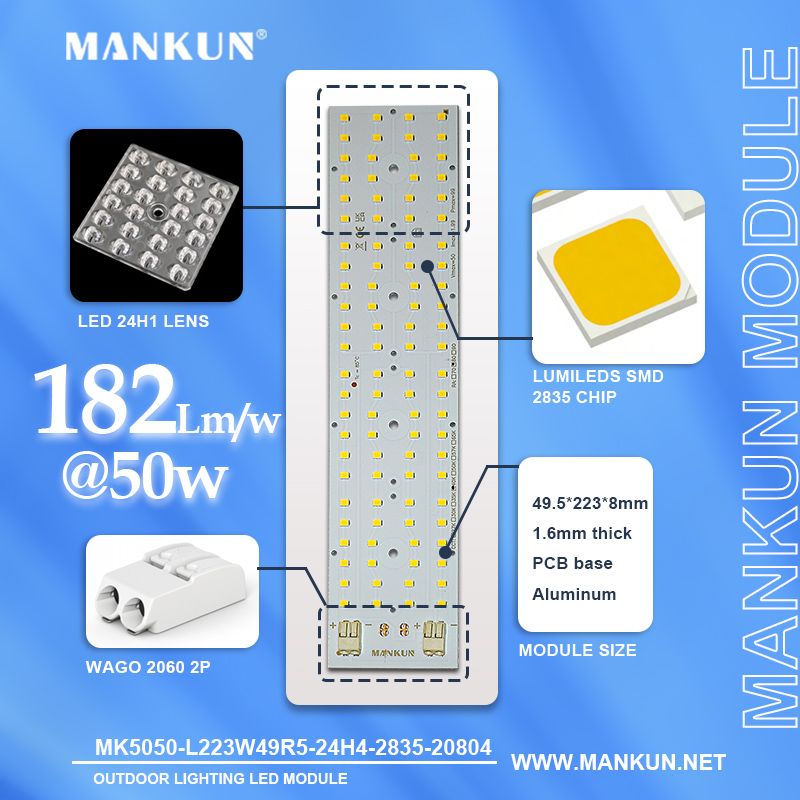 223x49.5mm PCB with 2835 96LED module for 182lm/w Street Lighting 20804