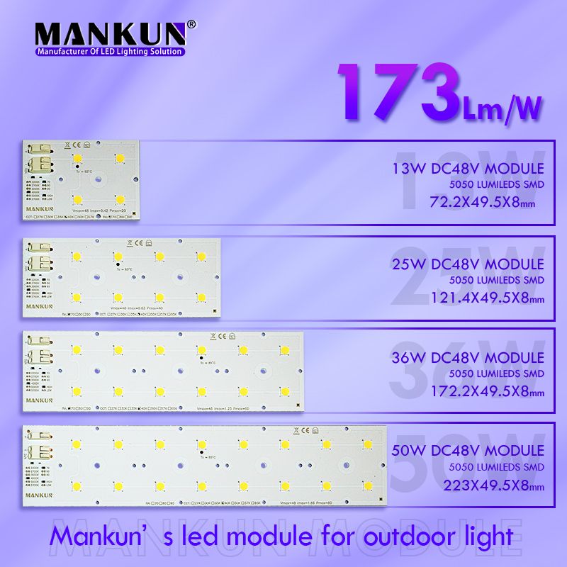 72.2x49.5mm PCB with 2x2 LumiLEDs 5050 LEDs module for Street Lighting 20925