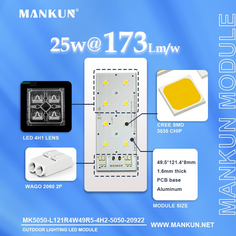 121.4x49.5mm PCB with 2x4 LumiLEDs 5050 LEDs module for Street Lighting 20922