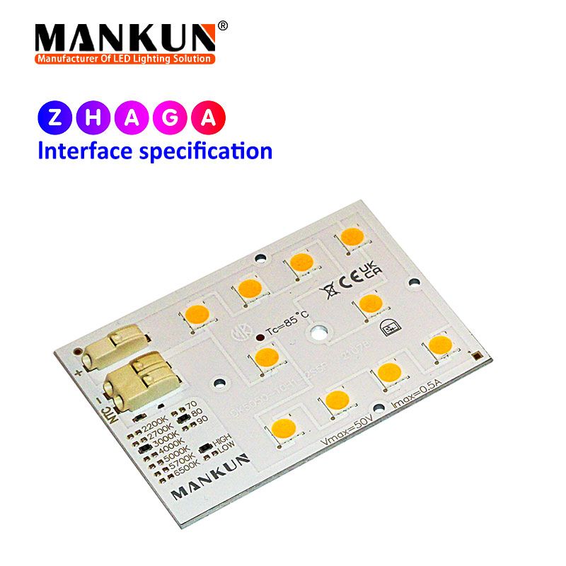 72.2x49.5mm PCB with 10x1 LumiLEDs 5050 LEDs module for Street Lighting 21078