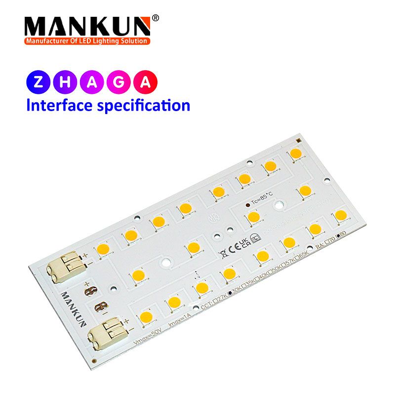 121.4x49.5mm PCB with 10x2 LumiLEDs 5050 LEDs module for 25w Street Lighting 21071