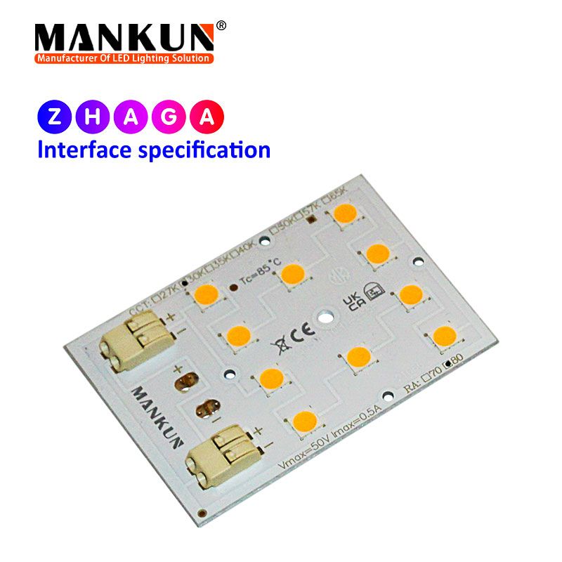 72.2x49.5mm PCB with 10x1 LumiLEDs 5050 LEDs module for Street Lighting 21066