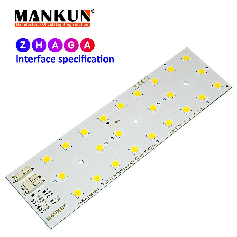 172.2x49.5mm PCB with 8x3 LumiLEDs 5050 LEDs module for 36W DC48V Street Lighting 20943