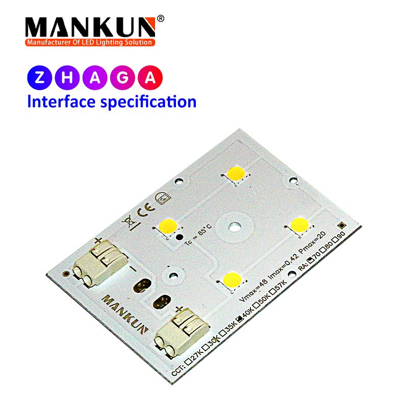 72.2x49.5mm PCB with 2x2 LumiLEDs 5050 LEDs module for Street Lighting 20921