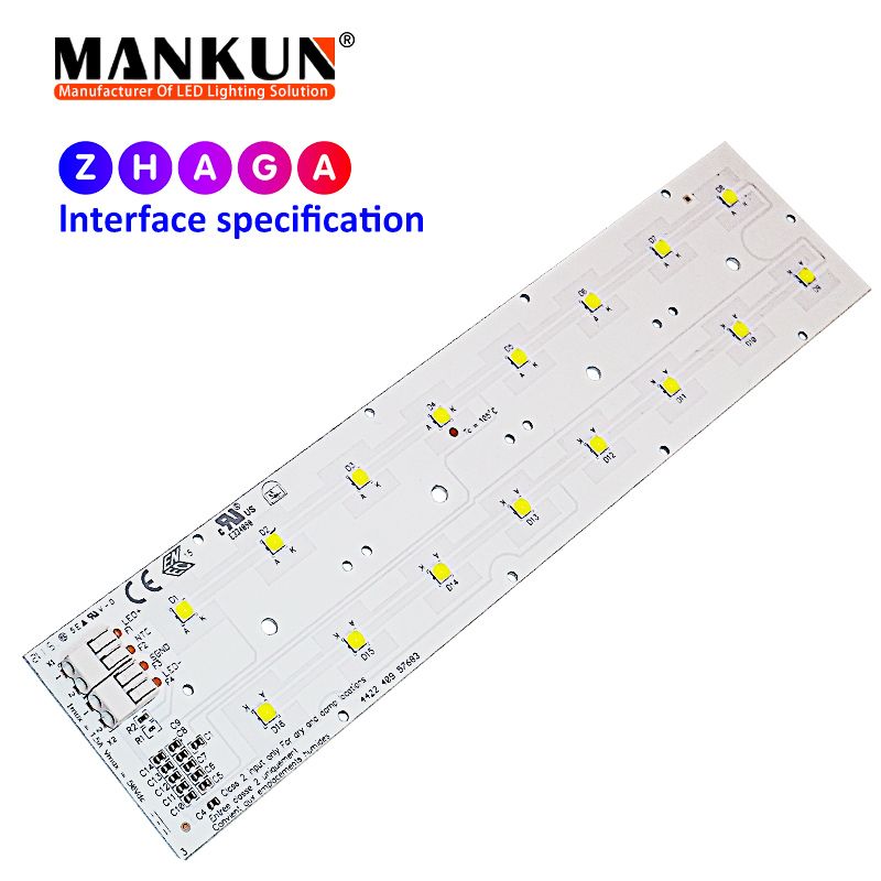 223x49.5mm PCB with 2x8 MANKUN 3535 LED module for DC48V 50W Street Lighting 15550